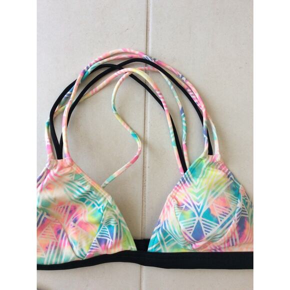 Victoria's Secret Pink Swim Bikini Swimwear Triangle Top Print Swimsuit - Picture 3 of 13